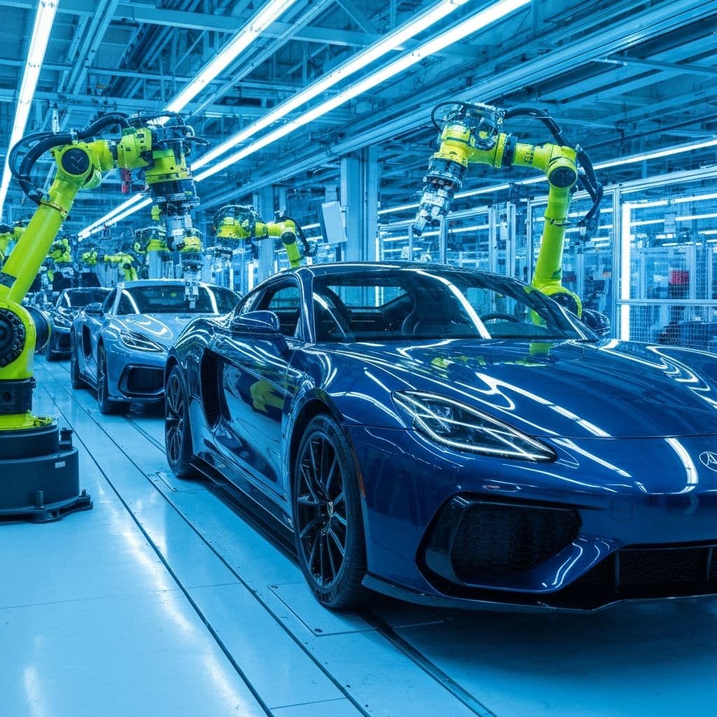 Línea de producción de fábrica automotriz